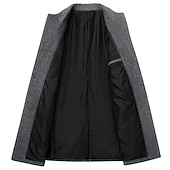 economico Trench da uomo-Per uomo Cappotto invernale Cappotto di lana Cappotto Attività commerciale Informale Inverno Lana Capispalla Abbigliamento Essenziale Tinta unita Bavero classico