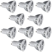abordables Spots LED-10pcs 6 w spot led 400 lm gu10 e26 / e27 3 perles led haute puissance led décoratif blanc chaud blanc froid 85-265 v