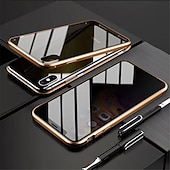 お買い得  iPhone用ケース-電話 ケース 用途 iPhone 16 iPhone 15 プロマックスプラス iPhone 14 13 12 11 Pro Max Mini X XR XS Max 8 7 Plus 磁気吸着ケース 全身保護 両面 アンチピープ 強化ガラス メタル