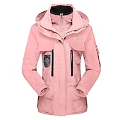 economico giacca attiva-piumino da donna escursionismo giacche 3-in-1 giacca da sci inverno esterno termico caldo impermeabile antivento leggero giacca invernale capispalla soprabito campeggio caccia pesca rosa bianco sporco arancione
