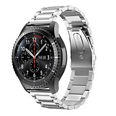 billige Samsung klokkebånd-Klokkerem til Samsung Watch 3 45mm, Galaxy Wacth 46mm, Gear S3 Classic / Frontier, Gear 2 Neo Live Rustfritt stål Erstatning Stropp 22mm Armbånd