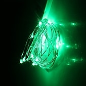 abordables Alimentación por batería-Guirnalda de luces LED de 2m, 20led, alambre de cobre, luces para decoración de boda, árbol de Navidad, fiesta de boda, botón de regalo, batería