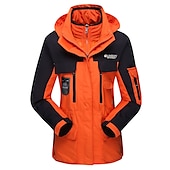 economico giacca attiva-piumino da donna escursionismo giacche 3-in-1 giacca da sci inverno esterno termico caldo impermeabile antivento leggero giacca invernale capispalla soprabito campeggio caccia pesca rosa bianco sporco arancione