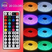 お買い得  リモコンコントロール-5m 16.4ftledストリップライトrgbtvバックライト寝室キッチン装飾300x 5050smd ir44keyリモコン自己接着色変更