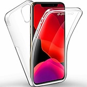 cheap iPhone Cases-Phone Case For iPhone 16 iPhone 15 Pro Max Plus iPhone 14 13 12 11 Pro Max Mini SE X XR XS Max 8 7 Plus Crystal Clear Clear View Window Transparent Full Body Protective Double Sided TPU