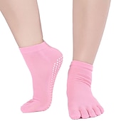 economico Calze da Yoga-1 Paio Calze yoga Calzini antiscivolo da yoga Cinque calzini della punta Per donna Antiscivolo Traspirante Protettivo Viola scuro Azzurro Rosa + giallo Autunno Inverno per Yoga Pilates Danza Bikram