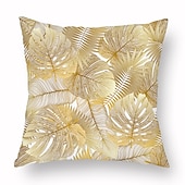 economico stile floreale e vegetale-1 federa per cuscino in velluto, motivo floreale&amp;amp;Piante Classiche Pastorali Quadrate Tradizionali Classiche Cuscini Da Esterno Per Divano Divano Letto Poltroncine Dorate