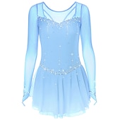 halpa Taitoluistelupuvut-Taitoluistelupuku Naisten Tyttöjen Luistimet Hameet Tumma harmaa Violetti Purppura Silmukka Spandex Erittäin elastinen Kouluts Harjoittelu Kilpailu Luisteluasu Käsintehty Klassinen Kristalli / Strassi