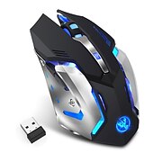 お買い得  マウス-hxsj m10 2.4ghzワイヤレスゲーミングマウス2400dpi内蔵バッテリー充電式7色バックライトブリージングコンフォートゲーマーマウス