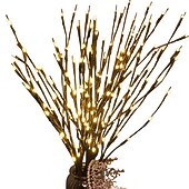 abordables Luces de Navidad-decoración navideña 75cm rama de sauce 20 leds luz de noche led flexible blanco cálido blanco multicolor día de acción de gracias fiesta impermeable de navidad decorativa pilas aa alimentadas
