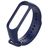 billiga Andra klockband-Smart Watch-band för Xiaomi Mi Band 3 Xiaomi Mi Band 4 Silikon Smart klocka Rem Mjuk Andningsfunktion Läderloop Ersättning Armband