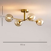 cheap Ceiling Lights-66 cm Pendant Lantern Design Flush Mount Lights Metal Sputnik Brass Nordic Style 220-240V