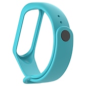 billiga Andra klockband-Smart Watch-band för Xiaomi Mi Band 3 Xiaomi Mi Band 4 Silikon Smart klocka Rem Mjuk Andningsfunktion Läderloop Ersättning Armband
