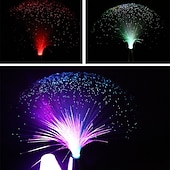 halpa Koristevalot-led valokuitu yövalo lampun väriä vaihtava koristelu kevyt joululahja 2w hääjuhliin kodin makuuhuoneen sisustus ilman akkua