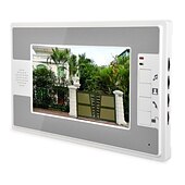 cheap Video Door Phone Systems-Wired 7 Inch Hands-free 800*480 Pixel Two To Three Video Doorphone Intercom System With Infrared Night Vision Camera