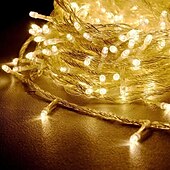 ieftine Conectat Electric-50m șir lumini, 400 led-uri alb cald, alb &amp;amp; lumini decorative albastre impermeabile pentru petrecerea de Craciun 24v