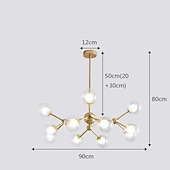 levne Design Sputnik-90 cm čtvercový designový lustr kovový průmyslový lakovaný povrch v moderním severském stylu 220-240v