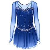 halpa Taitoluistelupuvut-Taitoluistelupuku Naisten Tyttöjen Luistimet Hameet Tumma harmaa Violetti Purppura Silmukka Spandex Erittäin elastinen Kouluts Harjoittelu Kilpailu Luisteluasu Käsintehty Klassinen Kristalli / Strassi