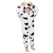 cheap Animal Costume-Kigurumi Pajamas Fancy Costume Onesie Costume Animal Cat Totoro Warm Comfy Kid's Unisex Boys and Girls Christmas Halloween Carnival Party Performance Homewear Dress Up