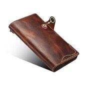 economico Cover Samsung-Custodia per telefono per Samsung Galaxy S24 S23 S22 S21 S20 Plus Ultra Note 20 Ultra Custodia a tutto corpo Porta schede in pelle colorata solida Vera pelle