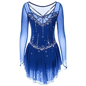 halpa Taitoluistelupuvut-Taitoluistelupuku Naisten Tyttöjen Luistimet Hameet Tumma harmaa Violetti Purppura Silmukka Spandex Erittäin elastinen Kouluts Harjoittelu Kilpailu Luisteluasu Käsintehty Klassinen Kristalli / Strassi