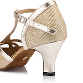 economico Scarpe da ballo di sala e danza moderna-Per donna Liscio Scarpe per danza moderna Prestazioni Addestramento Feste Tacchi A fantasia Tacco spesso Con cinturino a T Argento Nero Oro