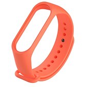 billiga Andra klockband-Smart Watch-band för Xiaomi Mi Band 3 Xiaomi Mi Band 4 Silikon Smart klocka Rem Mjuk Andningsfunktion Läderloop Ersättning Armband