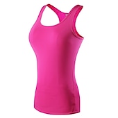 baratos Yoga Tops-Mulheres Regata de Corrida Regata Modeladora Costas Nadador Sem Manga Camada de base Atlético Elastano Respirável Secagem Rápida Treino de Ginástica Corrida Cooper Roupa de esporte Roupas Esportivas