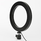 お買い得  リングライト-LEDリングライトランプ6&quot;15cmデスクトップ三脚スタンドYouTubeビデオメイク用tiktokミニLEDカメラライト、携帯電話ホルダー付き、3つのライトモード&amp;amp; 11輝度レベル