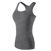 baratos Yoga Tops-Mulheres Regata de Corrida Regata Modeladora Costas Nadador Sem Manga Camada de base Atlético Elastano Respirável Secagem Rápida Treino de Ginástica Corrida Cooper Roupa de esporte Roupas Esportivas