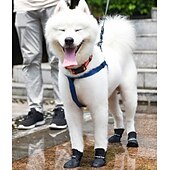 お買い得  ブーツとパウプロテクター-犬用 犬用ブーツ / シューズ レインブーツ 防水 かわいいスタイル 純色 ペット用 ゴム PVC シリコーン ブラック
