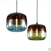 お買い得  アイランドライト-24cm　シングル　デザイン　ペンダント　ライト　メタル　グローブ　塗装仕上げ　北欧スタイル　220-240v　レストランライト　バー　寝室　シングル　ヘッドガラス　シャンデリア　照明　モダン　ペンダント