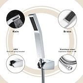 Недорогие Hand Shower-Contemporary Hand Shower Chrome / Brushed / Ti-PVD Feature - Shower, Shower Head / Stainless Steel / Brass / Yes