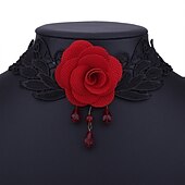 cheap Accessories and More-Choker Lace Necklace Masquerade Gothic Steampunk Halloween Goose Down Alloy For Lolita Cosplay Halloween Carnival Women&#039;s Costume Jewelry Fashion Jewelry