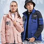 economico giacca attiva-piumino da donna escursionismo giacche 3-in-1 giacca da sci inverno esterno termico caldo impermeabile antivento leggero giacca invernale capispalla soprabito campeggio caccia pesca rosa bianco sporco arancione