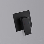 お買い得  壁掛け水栓金具-バスルームのシンクの蛇口 - シングル 幅150 x 長さ200cm ブラック 壁式 シングルハンドル二つの穴Bath Taps / 真鍮