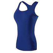 baratos Yoga Tops-Mulheres Regata de Corrida Regata Modeladora Costas Nadador Sem Manga Camada de base Atlético Elastano Respirável Secagem Rápida Treino de Ginástica Corrida Cooper Roupa de esporte Roupas Esportivas