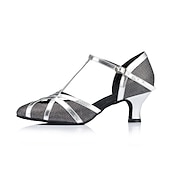 economico Scarpe da ballo di sala e danza moderna-Per donna Liscio Scarpe per danza moderna Prestazioni Addestramento Feste Tacchi A fantasia Tacco spesso Con cinturino a T Argento Nero Oro