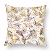 economico stile floreale e vegetale-1 federa per cuscino in velluto, motivo floreale&amp;amp;Piante Classiche Pastorali Quadrate Tradizionali Classiche Cuscini Da Esterno Per Divano Divano Letto Poltroncine Dorate