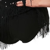preiswerte Eiskunstlaufkleider-Eiskunstlaufkleid Damen Mädchen Eislaufen Kleider Schwarz Weiß Gelb Kreuz und quer Quaste Gitter Spandex Hochelastisch Wettbewerb Eiskunstlaufkleidung Ärmellos Latintanz Eislaufen Wintersport