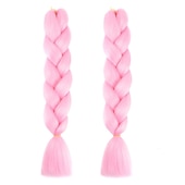 Недорогие Вязаные Крючком Волосы-Дреды / Искусственные локоны Прямой Искусственные волосы 24 дюймы Наращивание волос хохол Красный Черный 2шт Faux Locs парик Африканские косички Жен. фестиваль