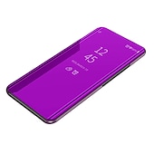 cheap iPhone Cases-Phone Case For iPhone 16 iPhone 15 Pro Max Plus iPhone 14 13 12 11 Pro Max Mini X XR XS Max 8 7 Plus Clear View Window Flip Cover with Stand Holder Auto Sleep Wake Mirror Plating PU Leather