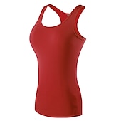 baratos Yoga Tops-Mulheres Regata de Corrida Regata Modeladora Costas Nadador Sem Manga Camada de base Atlético Elastano Respirável Secagem Rápida Treino de Ginástica Corrida Cooper Roupa de esporte Roupas Esportivas