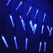 abordables Lumières de cordes solaires-Guirlande lumineuse solaire d&#039;extérieur de 5 m, 20 LED à bulles avec blanc chaud, RVB, blanc et bleu, lampe de jardin solaire d&#039;extérieur étanche avec support de montage pour fête de mariage Noël