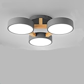 cheap Ceiling Lights-3-Light Nordic Living Room Lamp Dining Room Lamp Modern Hall Lamp Led Creative Personality Bedroom Lamp Wooden Ceiling Light