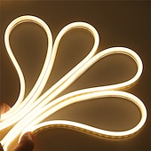 abordables Lampes néon led-Guirlande lumineuse LED en néon 5 m 16,4 pi, 12 V, flexible, étanche IP65, en silicone, idéale pour la chambre, la cuisine, la décoration intérieure/extérieure (adaptateur secteur non inclus)
