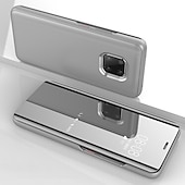 お買い得  その他のスマホケース-電話 ケース 用途 Huawei フルボディーケース フリップケース Nova 8 Pro Nova 8 P40 P40 Pro メイト40 Mate 40 Pro メイト40ライト メイト10プロ Huawei Mate20プロ nova 8 SE ミラー フリップ オートスリープ / ウェイクアップ ソリッド PUレザー PC