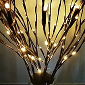 abordables Luces de Navidad-decoración navideña 75cm rama de sauce 20 leds luz de noche led flexible blanco cálido blanco multicolor día de acción de gracias fiesta impermeable de navidad decorativa pilas aa alimentadas