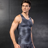 levne Tílka na cvičení-Pánské Tílko do tělocvičny Tílko do posilovny Kompresní tílko Základní vrstva Sportovní Jednobarevné Spandex Rychleschnoucí Yumuşak Prodyšné Běhání Výcivk Kulturistika sportovní oblečení Sportovn
