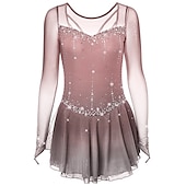 halpa Taitoluistelupuvut-Taitoluistelupuku Naisten Tyttöjen Luistimet Hameet Tumma harmaa Violetti Purppura Silmukka Spandex Erittäin elastinen Kouluts Harjoittelu Kilpailu Luisteluasu Käsintehty Klassinen Kristalli / Strassi